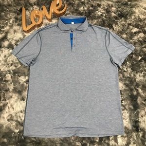 Lululemon Heather Blue Polo Shirt